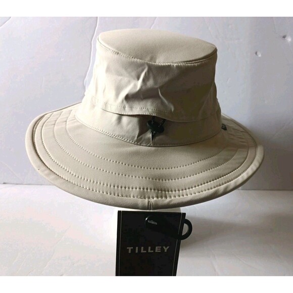 Tilley The Clubhouse Gold Hat Size Large TP101 Light Tan Vented Made in Canada - Picture 2 of 10